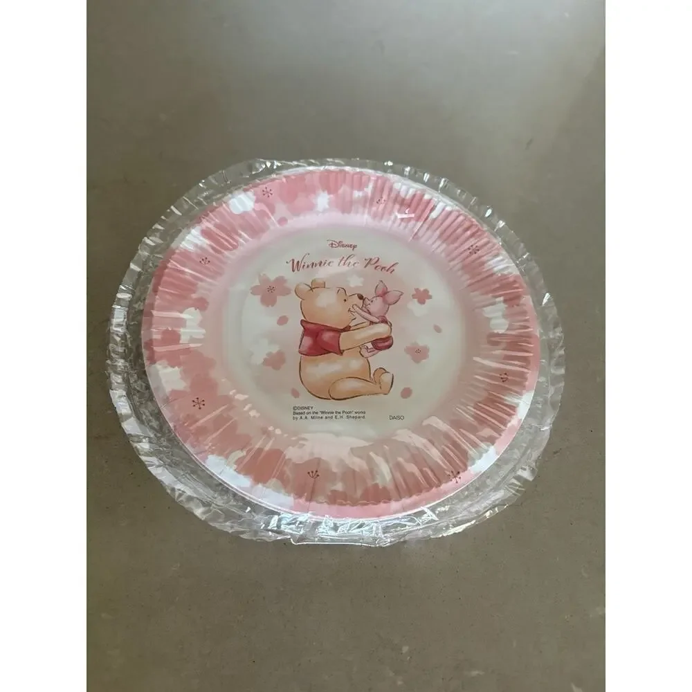 Disney Winnie the Pooh Paper Plates 7” Sakura Cherry Blossom 8pc
